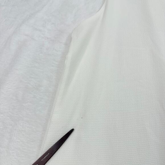 Calvin Klein S White Top Sheer‎ Office Minimalist Layering Capsule Smart Casual - Picture 4 of 10